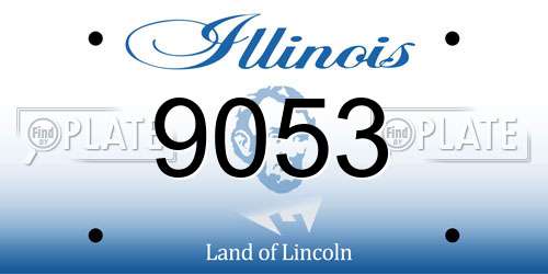 9053 Illinois License Plate