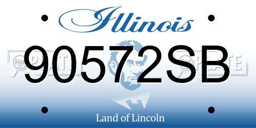 90572SB Illinois License Plate