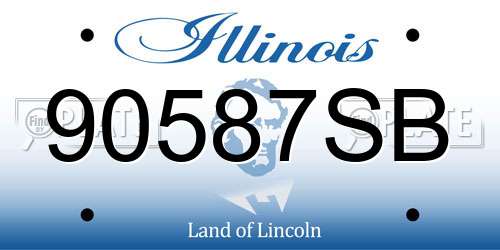 90587SB Illinois License Plate