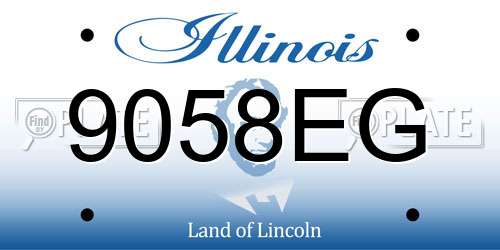 9058EG Illinois License Plate