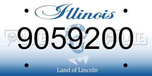 9059200 Illinois License Plate