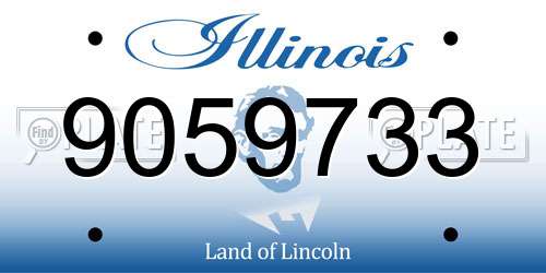 9059733 Illinois License Plate