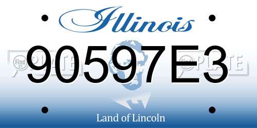 90597E3 Illinois License Plate