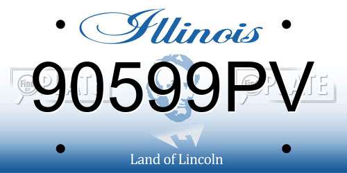 90599PV Illinois License Plate