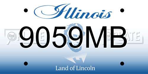 9059MB Illinois License Plate