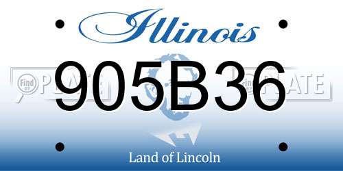 905B36 Illinois License Plate