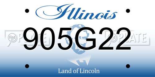 905G22 Illinois License Plate