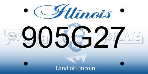 905G27 Illinois License Plate