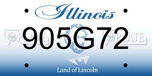 905G72 Illinois License Plate