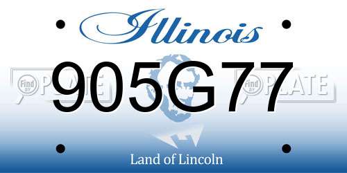 905G77 Illinois License Plate
