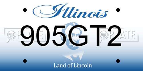 905GT2 Illinois License Plate