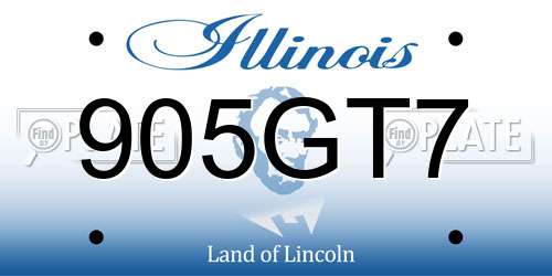 905GT7 Illinois License Plate