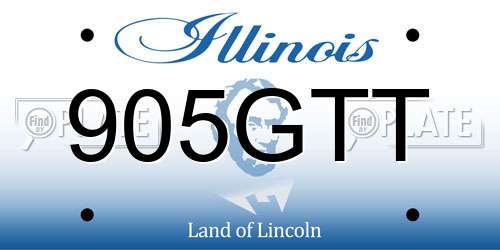 905GTT Illinois License Plate