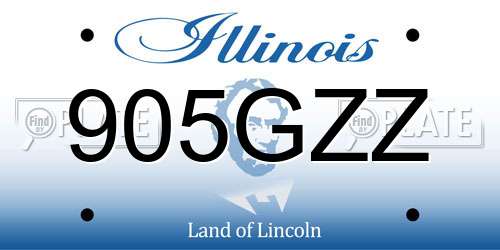 905GZZ Illinois License Plate