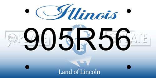905R56 Illinois License Plate