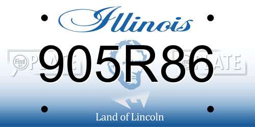 905R86 Illinois License Plate