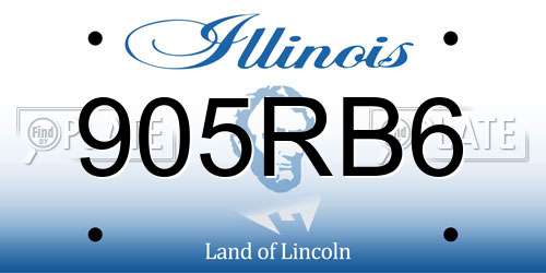 905RB6 Illinois License Plate