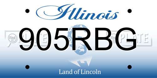 905RBG Illinois License Plate