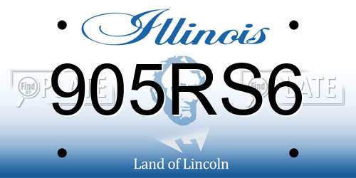 905RS6 Illinois License Plate
