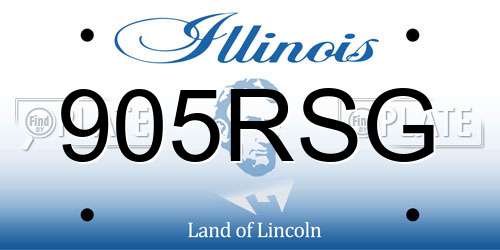 905RSG Illinois License Plate