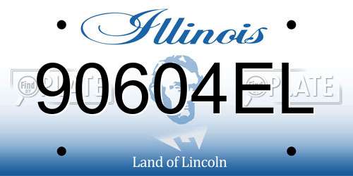 90604EL Illinois License Plate