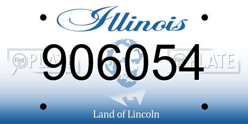 906054 Illinois License Plate