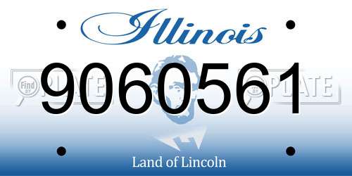 9060561 Illinois License Plate