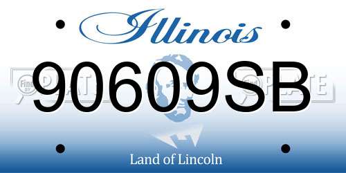 90609SB Illinois License Plate