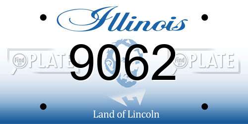 9062 Illinois License Plate
