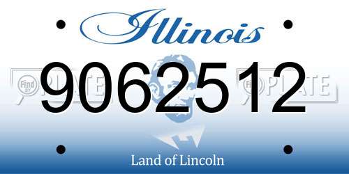 9062512 Illinois License Plate