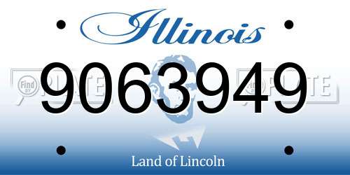 9063949 Illinois License Plate