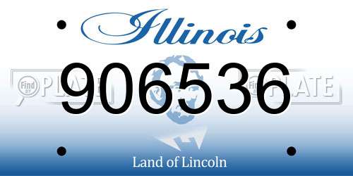 906536 Illinois License Plate