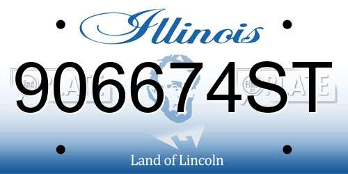 906674ST Illinois License Plate