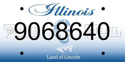 9068640 Illinois License Plate