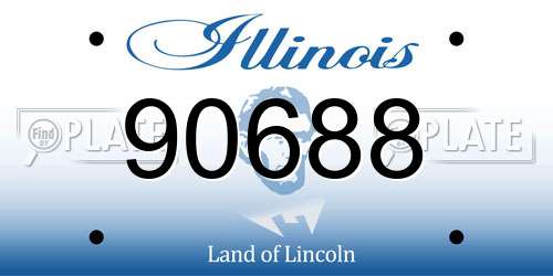 90688 Illinois License Plate