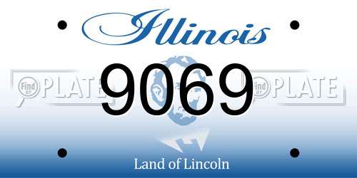 9069 Illinois License Plate