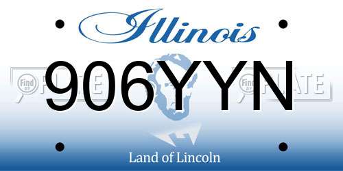 906YYN Illinois License Plate