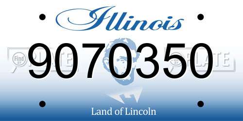 9070350 Illinois License Plate