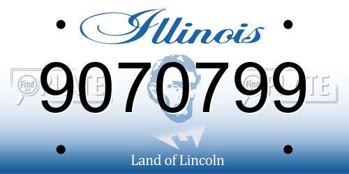 9070799 Illinois License Plate