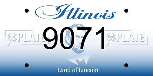 9071 Illinois License Plate