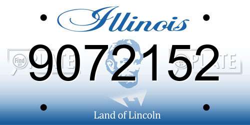 9072152 Illinois License Plate