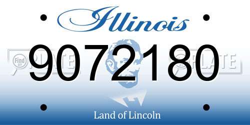 9072180 Illinois License Plate