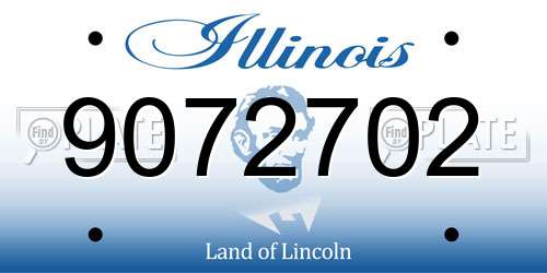 9072702 Illinois License Plate
