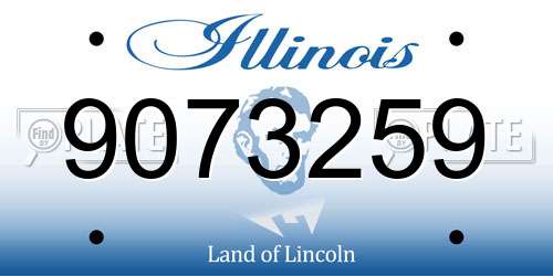 9073259 Illinois License Plate