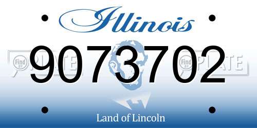 9073702 Illinois License Plate
