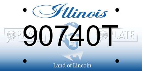 90740T Illinois License Plate
