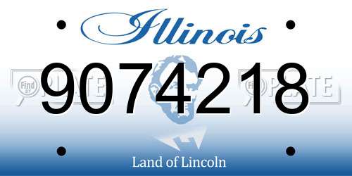 9074218 Illinois License Plate