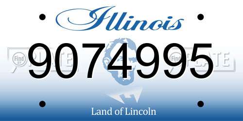 9074995 Illinois License Plate