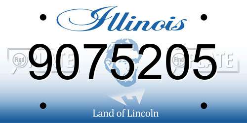 9075205 Illinois License Plate