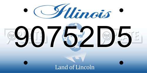 90752D5 Illinois License Plate